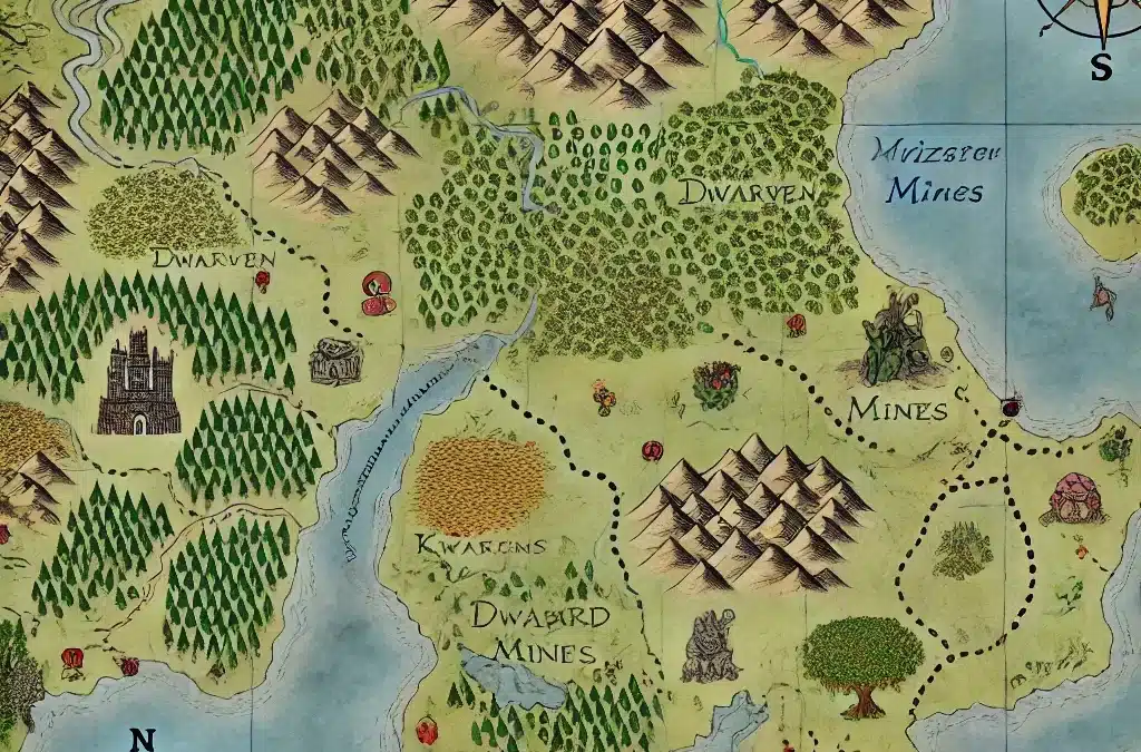 A detailed fantasy map